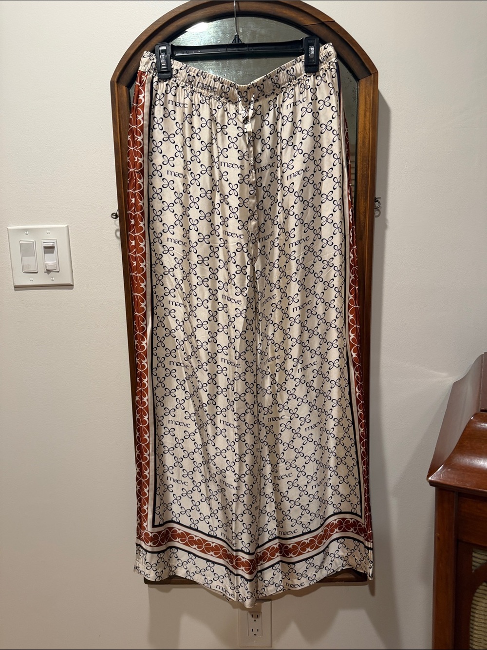 Anthropologie Maeve Silken Wide-Leg Pajama Pants NWT M - Picture 2 of 7